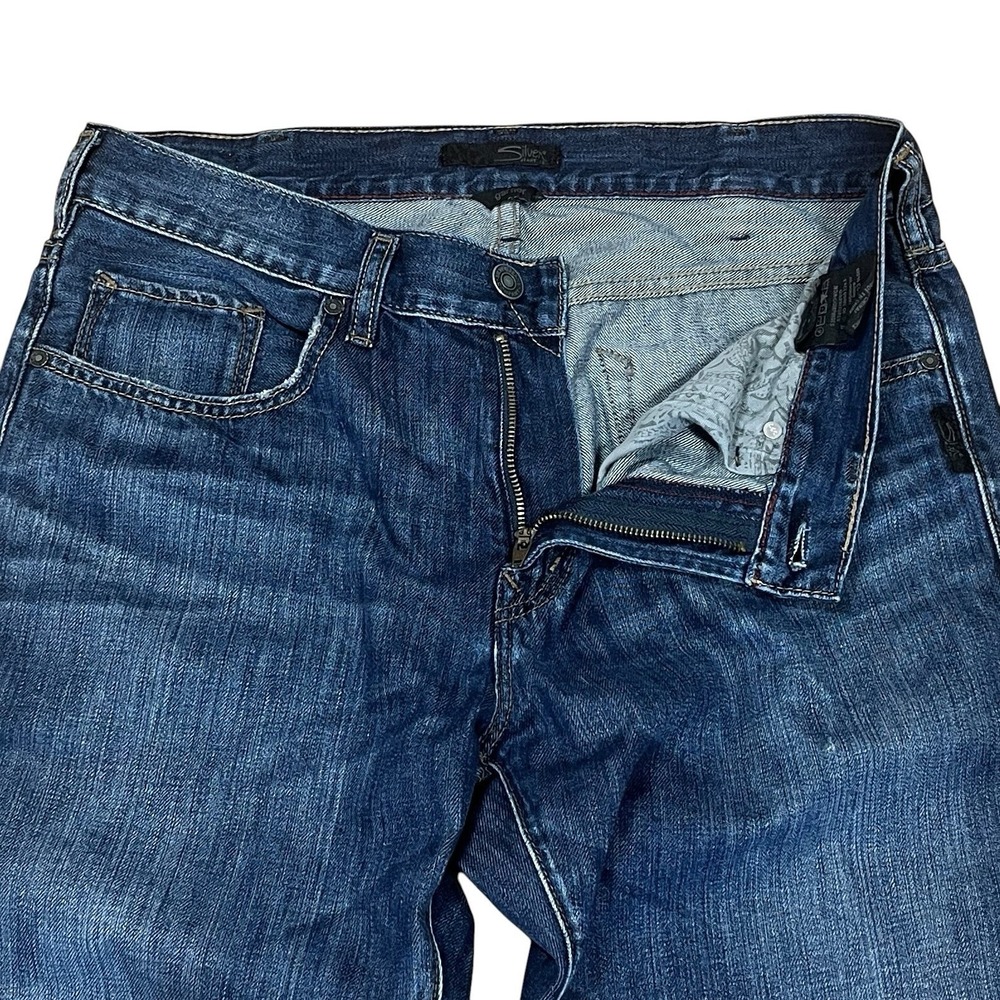 Silver Jeans Garner Relaxed Straight Mens 32x34, Fits 33x34 Dark Wash Denim - Picture 3 of 8